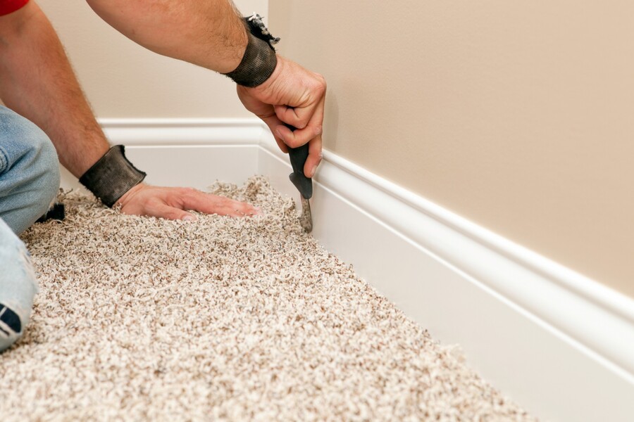 Carpet installation by Charles Morrill Flooring