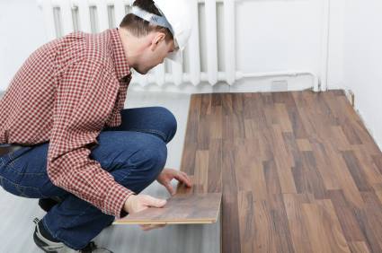 Laminate floor installation by Charles Morrill Flooring